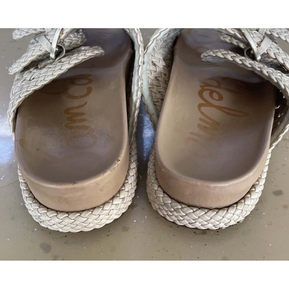 Sam Edelman Braided Double Buckle Sandal in Natural/Beige - Picture 4 of 7